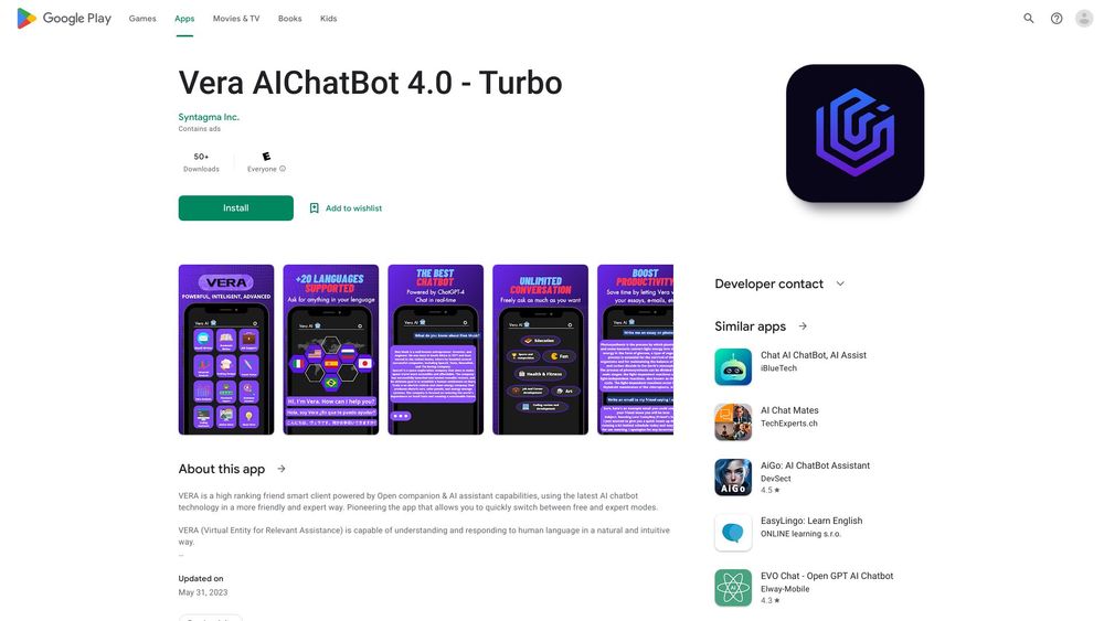 image for Vera AIChatBot 4.0 - Turbo