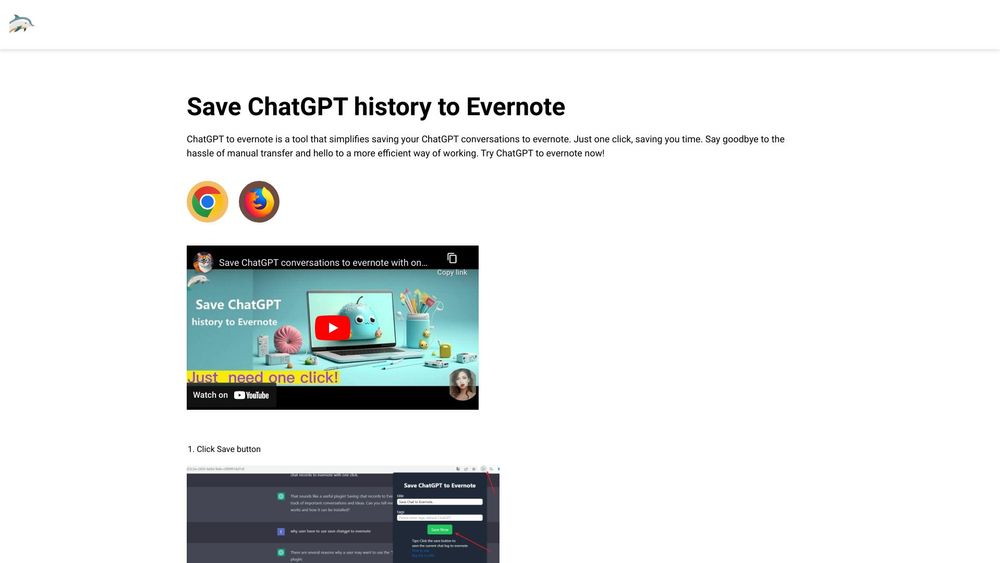 image for Save ChatGPT history to Evernote