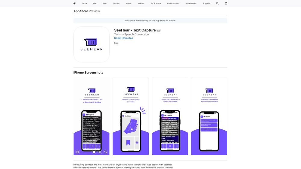 image for SeeHear - Text Capture