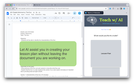 image for Teach w/ AI Chrome Extension