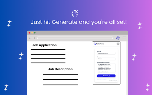 image for LetterGenie - Craft and Download Your Perfect Cover Letter in Seconds.