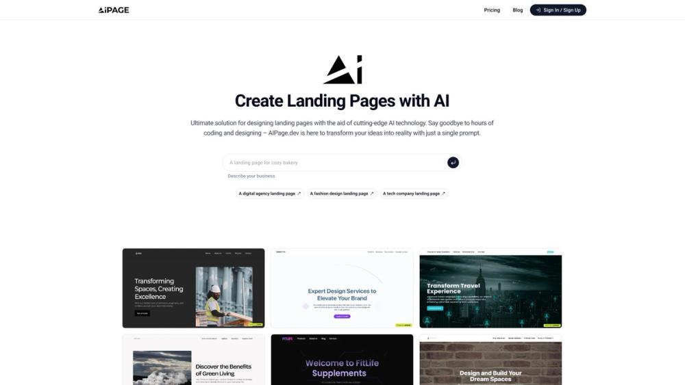 image for AI-Powered Landing Page Generator