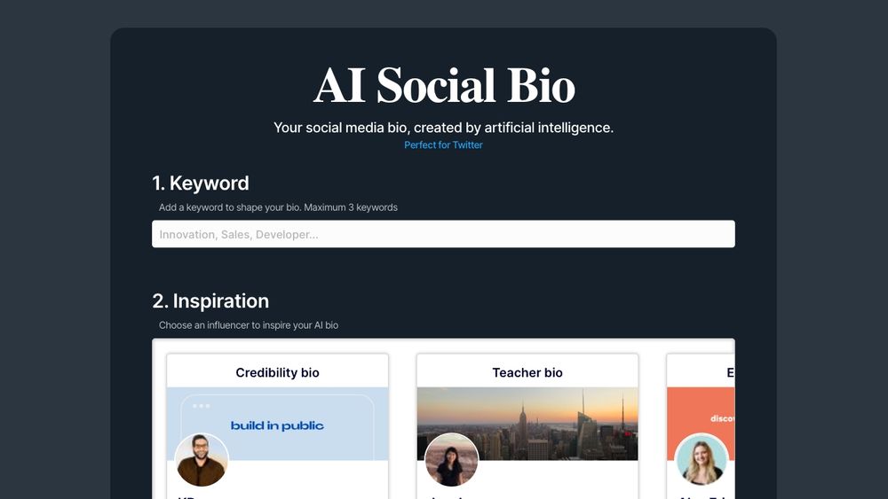 image for AI Social Bio