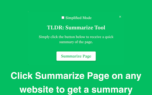 image for TLDR: Summarize Tool