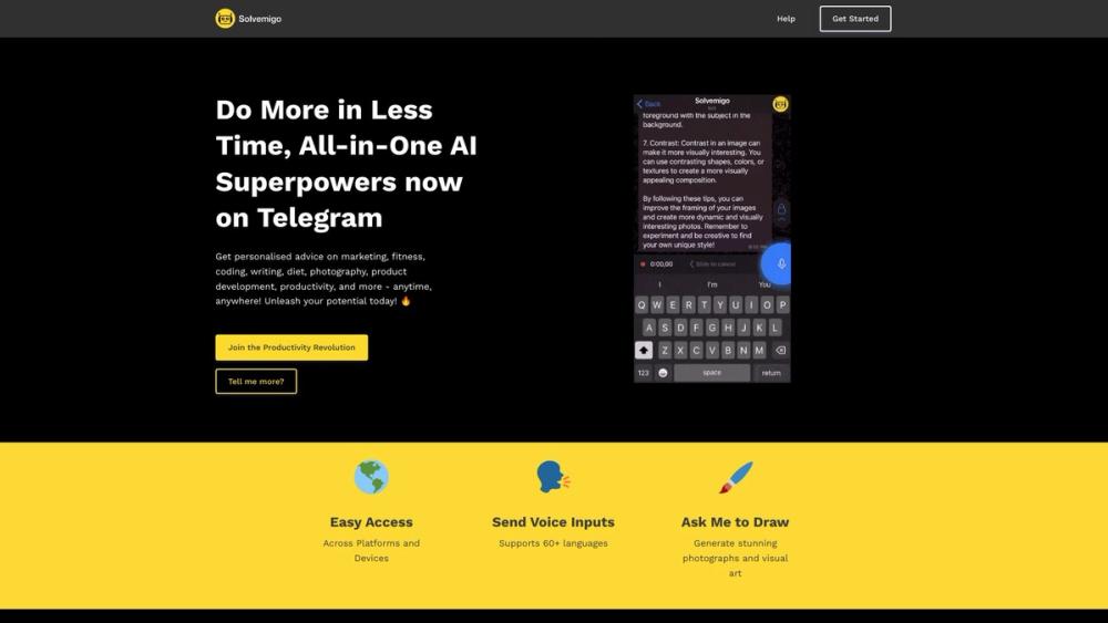 image for Solvemigo - ChatGPT for Telegram