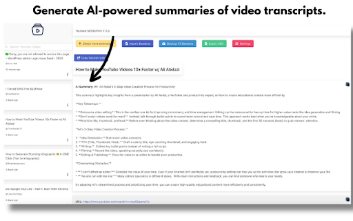 image for Youtube transcript summary with Gemini