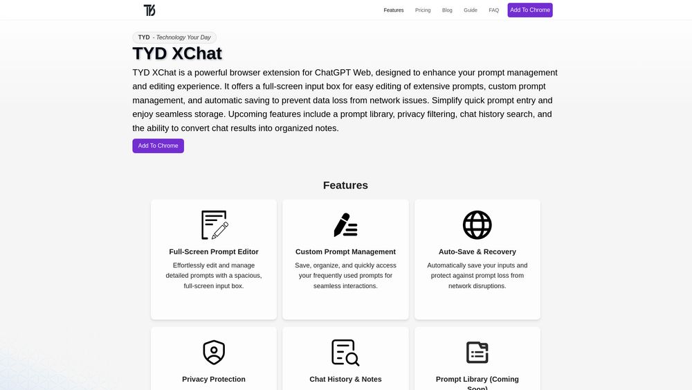 image for XChat - ChatGPT Power Enhancer by TYD.ai