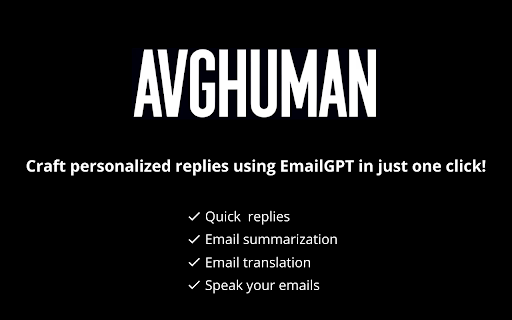 image for Avghuman: Email Writer, EmailGPT for Gmail