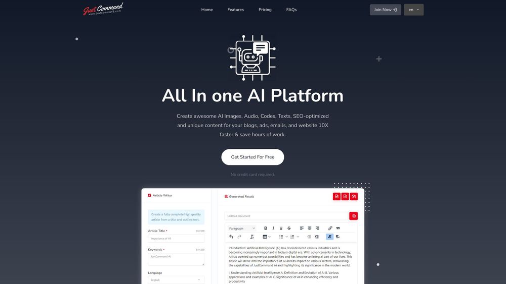 image for Just Command AI