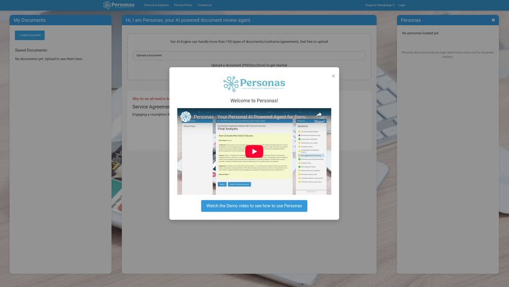 image for Personas - AI Powered Document Review