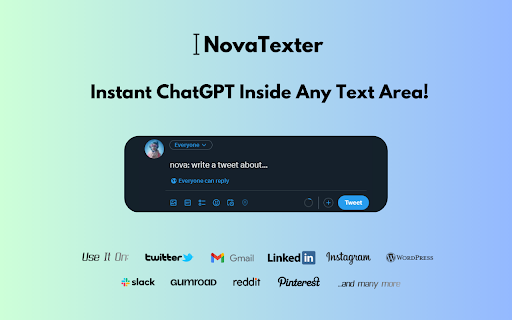 image for NovaTexter - Chat GPT Chrome Extension