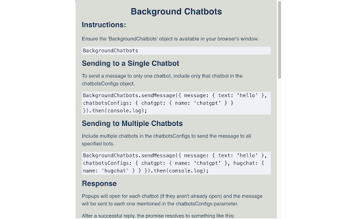 image for Background Chatbots - Use AI Chatbots like ChatGPT In Your Apps for Free!