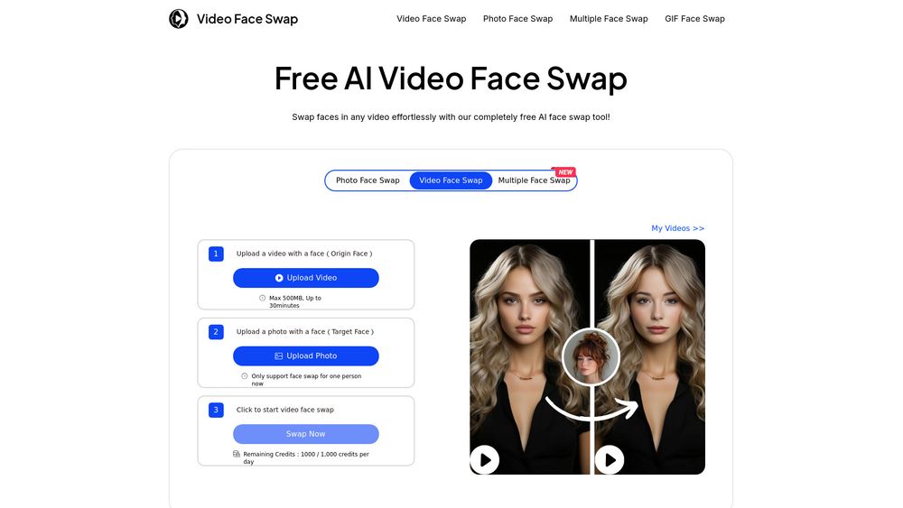 image for Video Face Swap