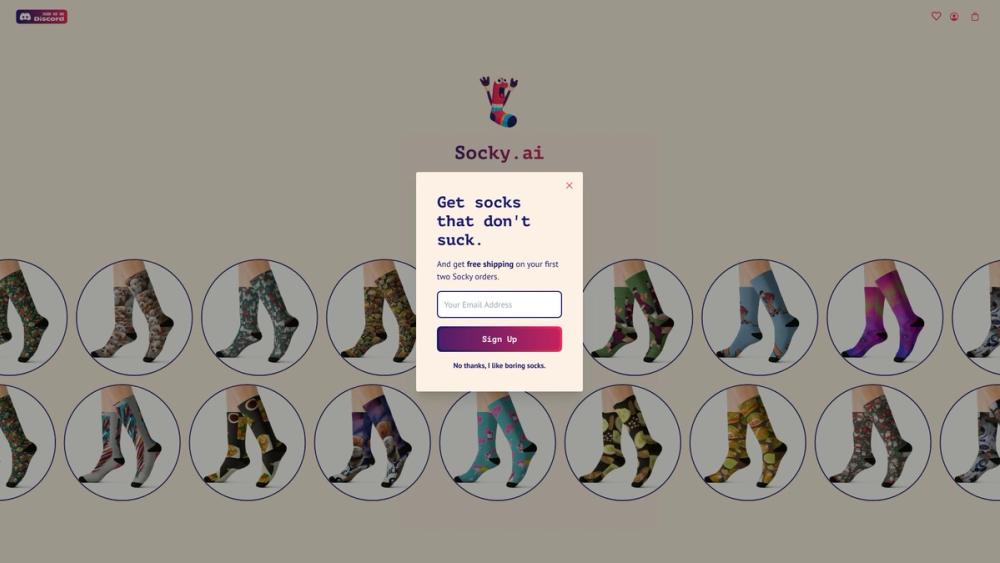 image for Socky.ai - AI Designed Custom Socks