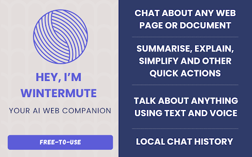 image for Wintermute: AI Web Companion
