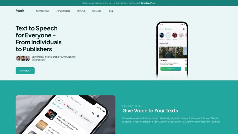 image for Peech: Text to Speech Reader