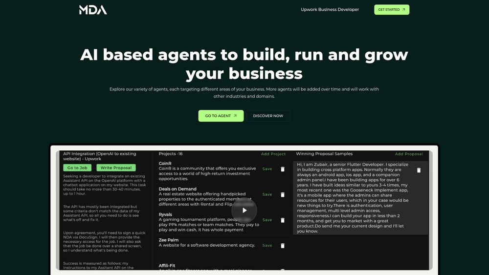 image for Upwork Business Developer | MyDevAgents