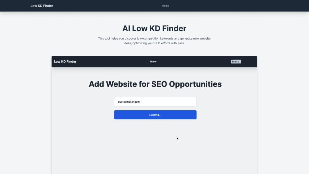 image for LowKDFinder - AI for Low-Comp Keywords