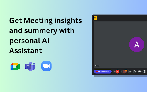 image for Acta.ai Google Meet and Teams helper