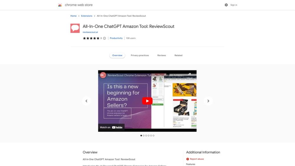 image for ReviewScout All-In-One Chrome Extension