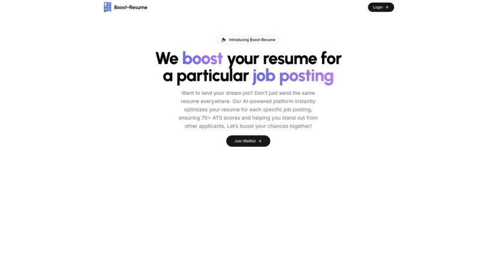 image for Boost-Resume