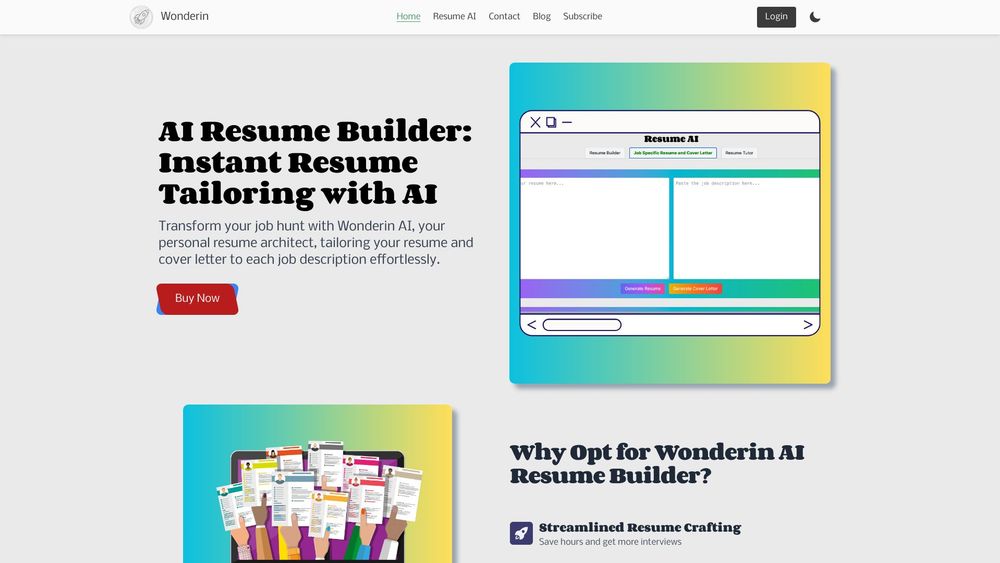 image for Wonderin Resume AI