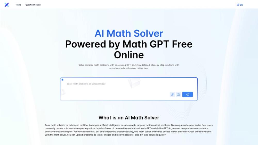 image for AI Math Solver by GPT-4o Free Online
