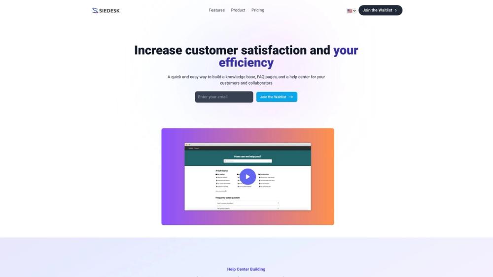 image for Siedesk - Help Center & Knowledge Base