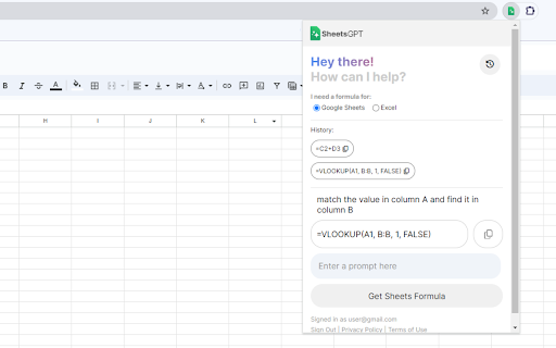 image for SheetsGPT - AI Google Sheets Formula Maker