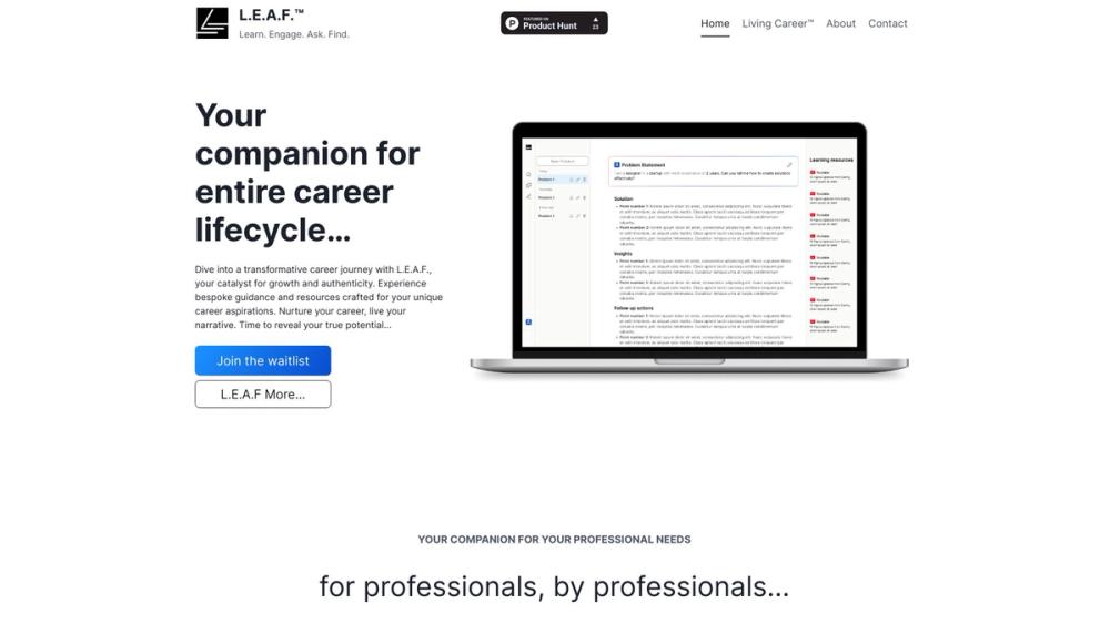 image for L.E.A.F.™ - Learn. Engage. Ask. Find.