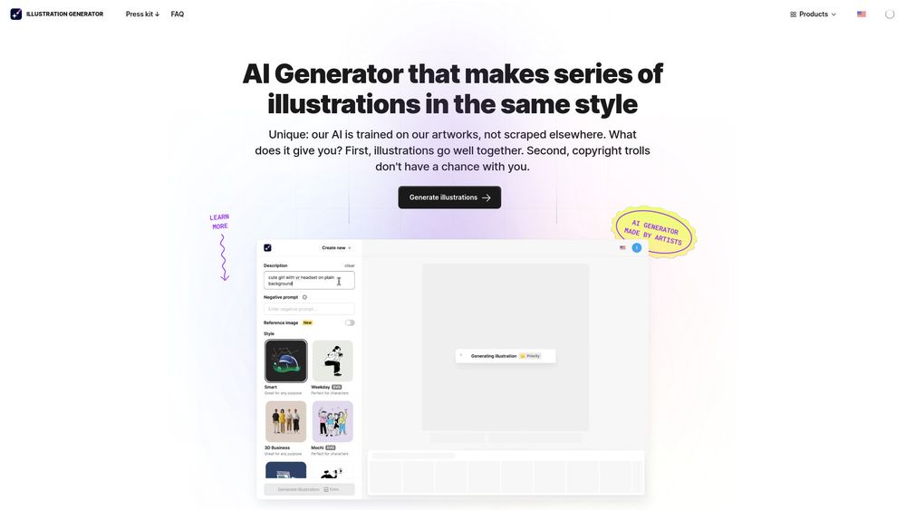 image for AI Illustration Generator AI