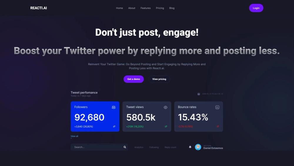 image for Reacti.ai - AI for Twitter Replies