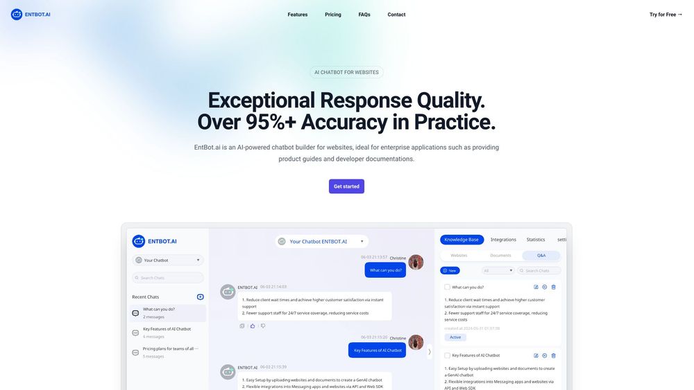image for EntBot.ai - AI Chatbots for enterprise