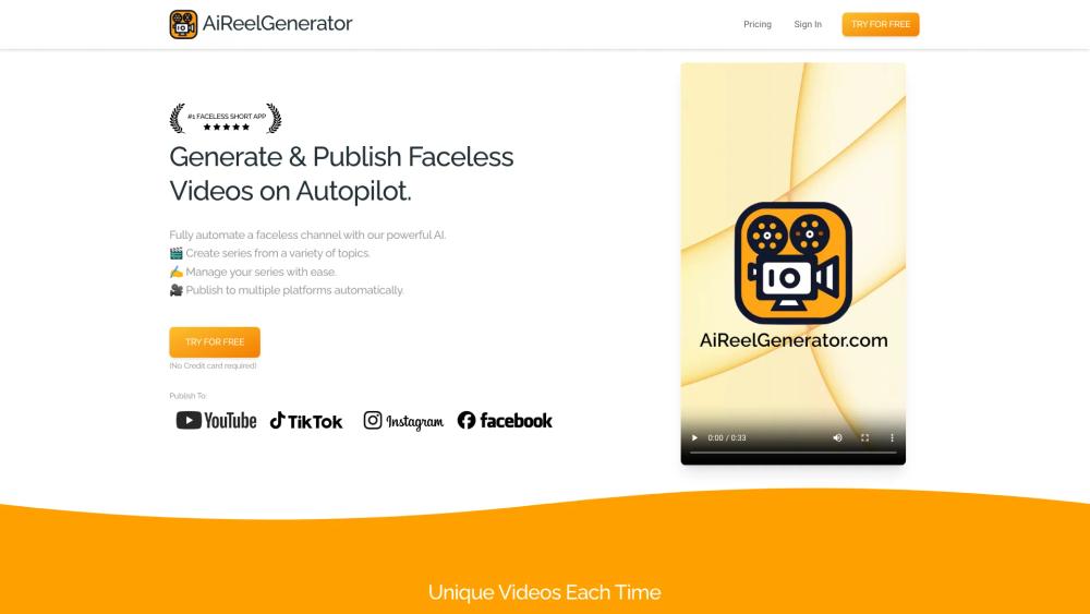 image for AiReelGenerator.com