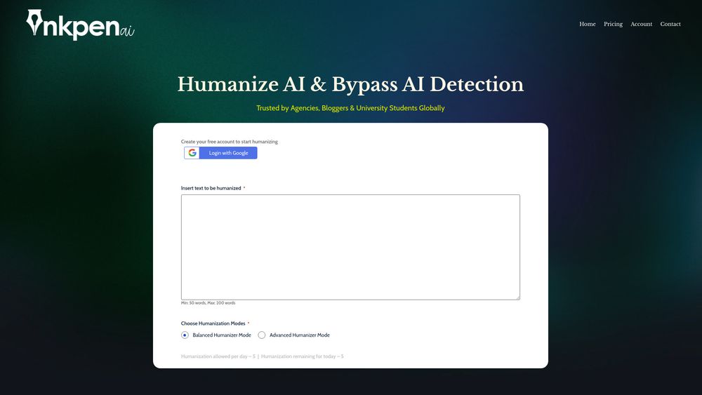 image for Inkpen AI Text Humanizer