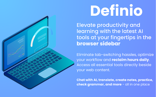 image for Definio: Browser Copilot Claude3 Opus, GPT4, ChatGPT, Translator, Notes