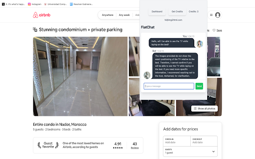 image for ChatFlat: Chat with any flat of Idelista/AirBnB with AI