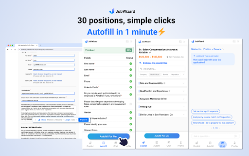 image for JobWizard - Job Application Copilot & Autofill