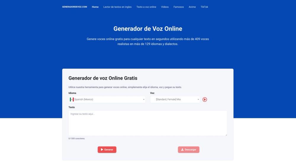image for Generador de voz