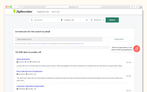 image for AI Cover Letter Generator by Kickresume