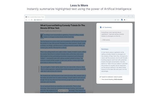 image for Lil' Summary - Highlight it, get a summary.