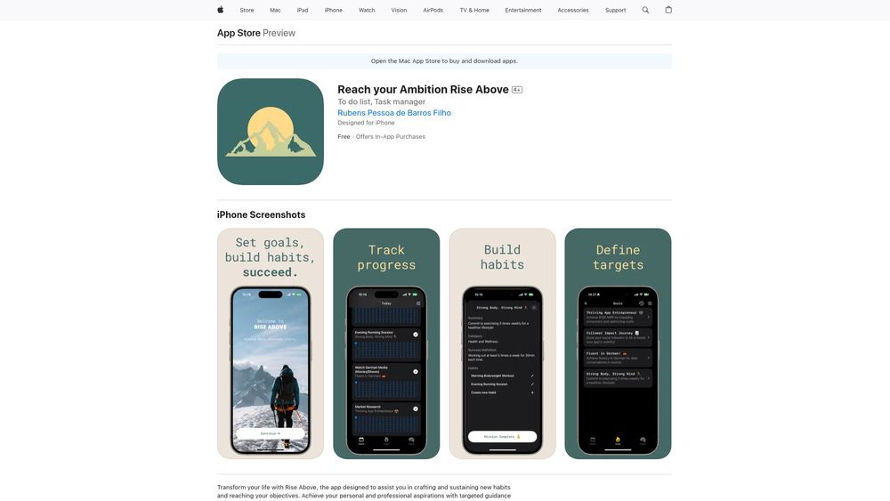 image for Rise Above - Build habits, Reach goals