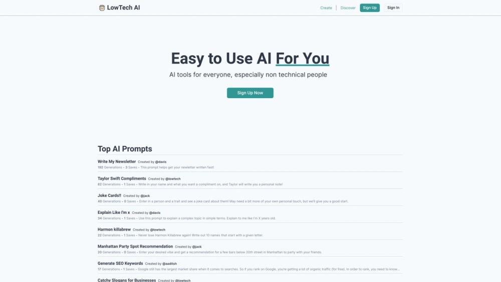 image for LowTech AI