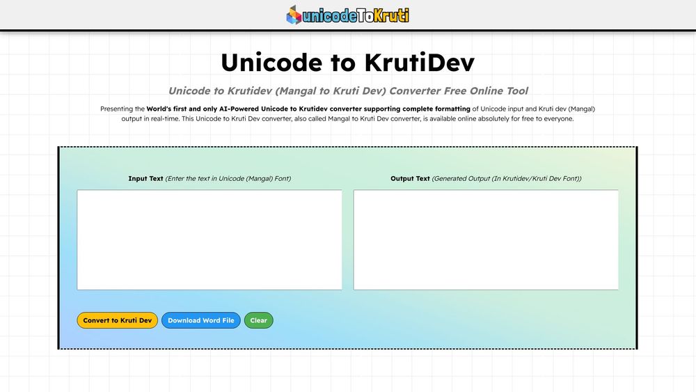 image for Unicode to Krutidev
