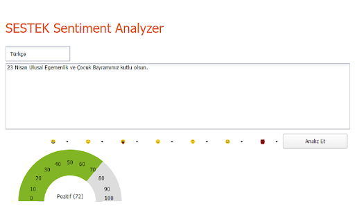 image for SESTEK Sentiment Analyzer