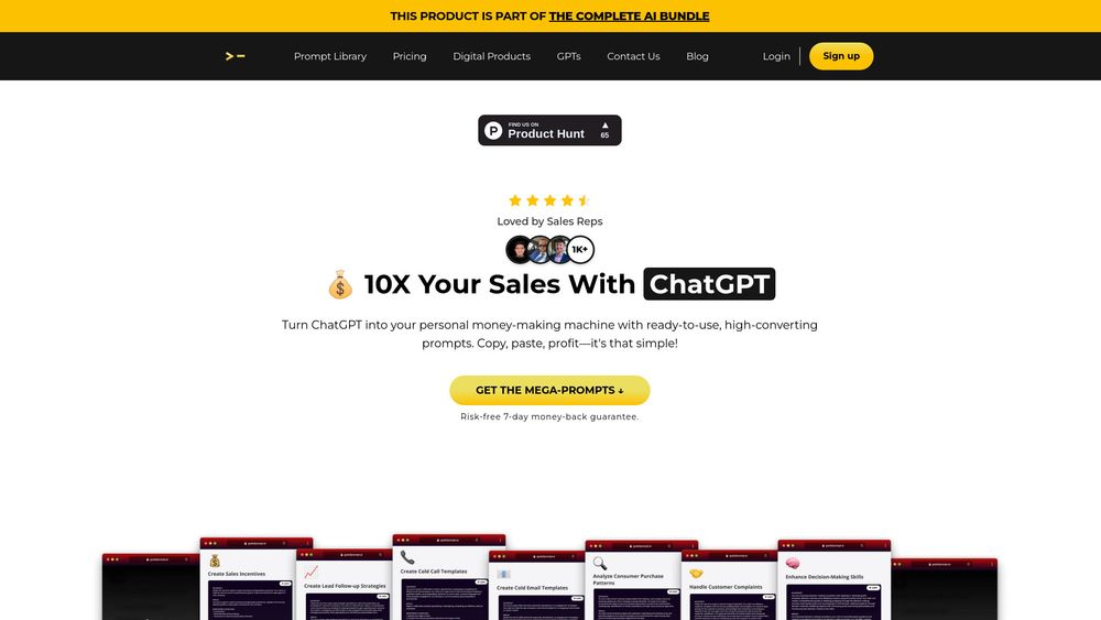 image for 200+ ChatGPT Mega-Prompts for Sales
