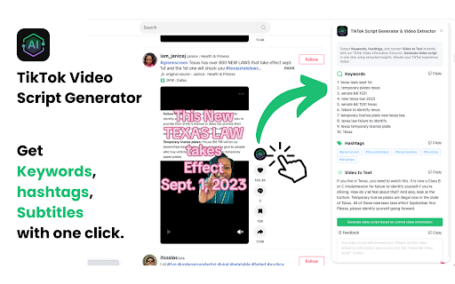 image for TikTok AI Script Generator & Voice to Text