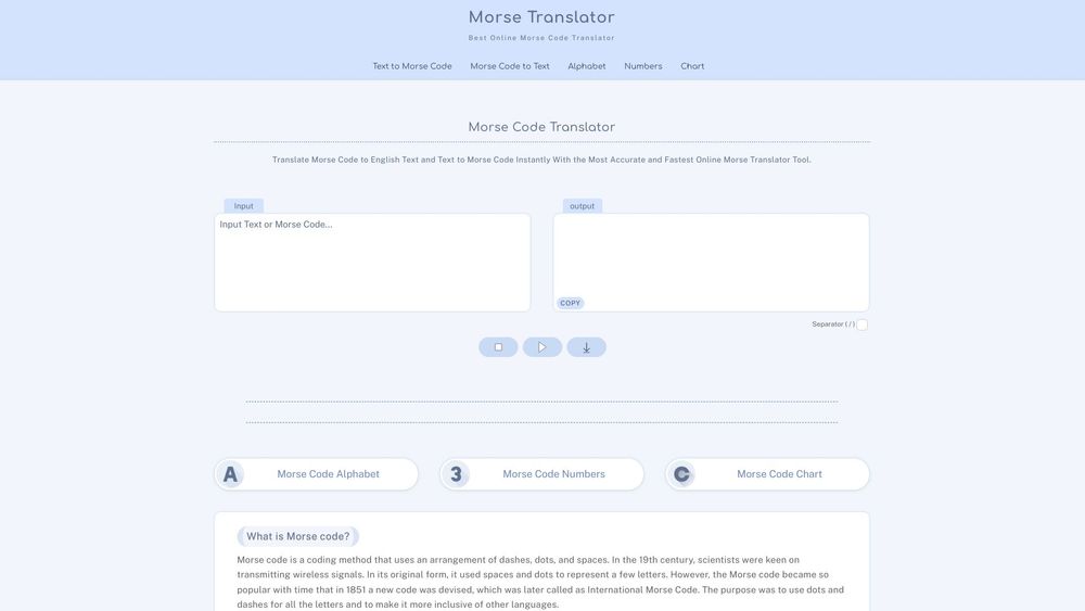 image for Morse Translator