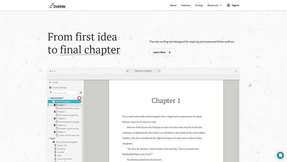 image for Dabble Book Writing Software