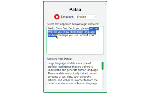 image for Patsa - AI-powered Meeting Copilot
